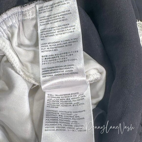 Bebe Colorblock Lace Romper Black & White - Picture 5 of 11